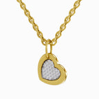0.06 Carat Round Heart Pendant 14K Gold