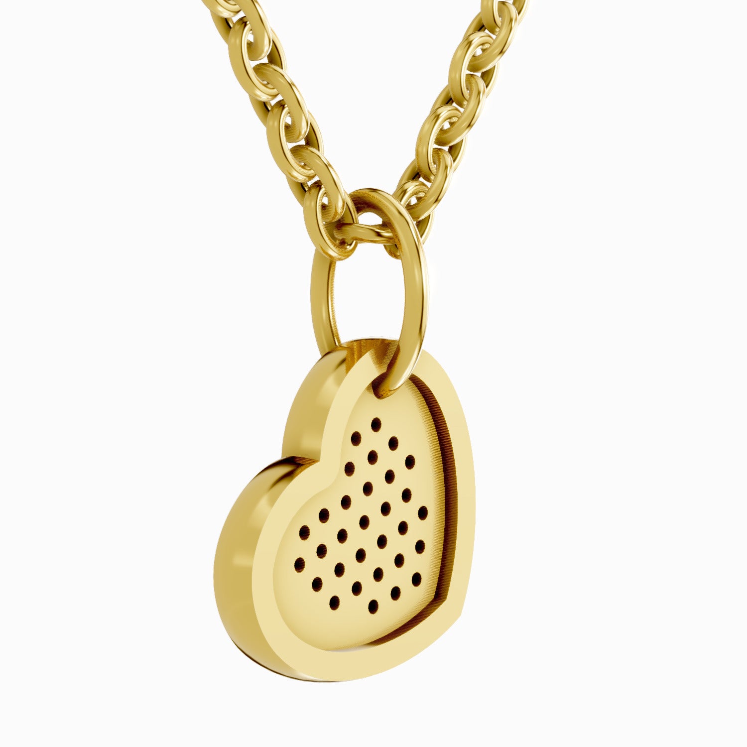 0.06 Carat Round Heart Pendant 14K Gold