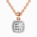 0.26 Carat Cluster Pendant 14K Gold - Rose Gold
