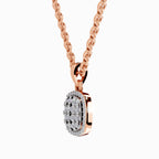0.26 Carat Cluster Pendant 14K Gold - Rose Gold