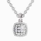 0.26 Carat Cluster Pendant 14K Gold - White Gold