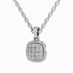 0.26 Carat Cluster Pendant 14K Gold - White Gold