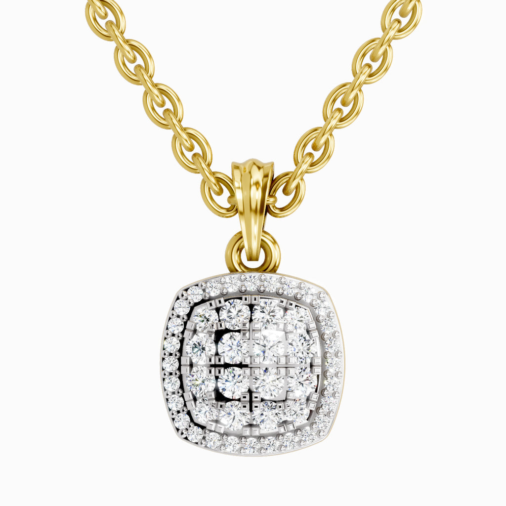0.26 Carat Cluster Pendant 14K Gold