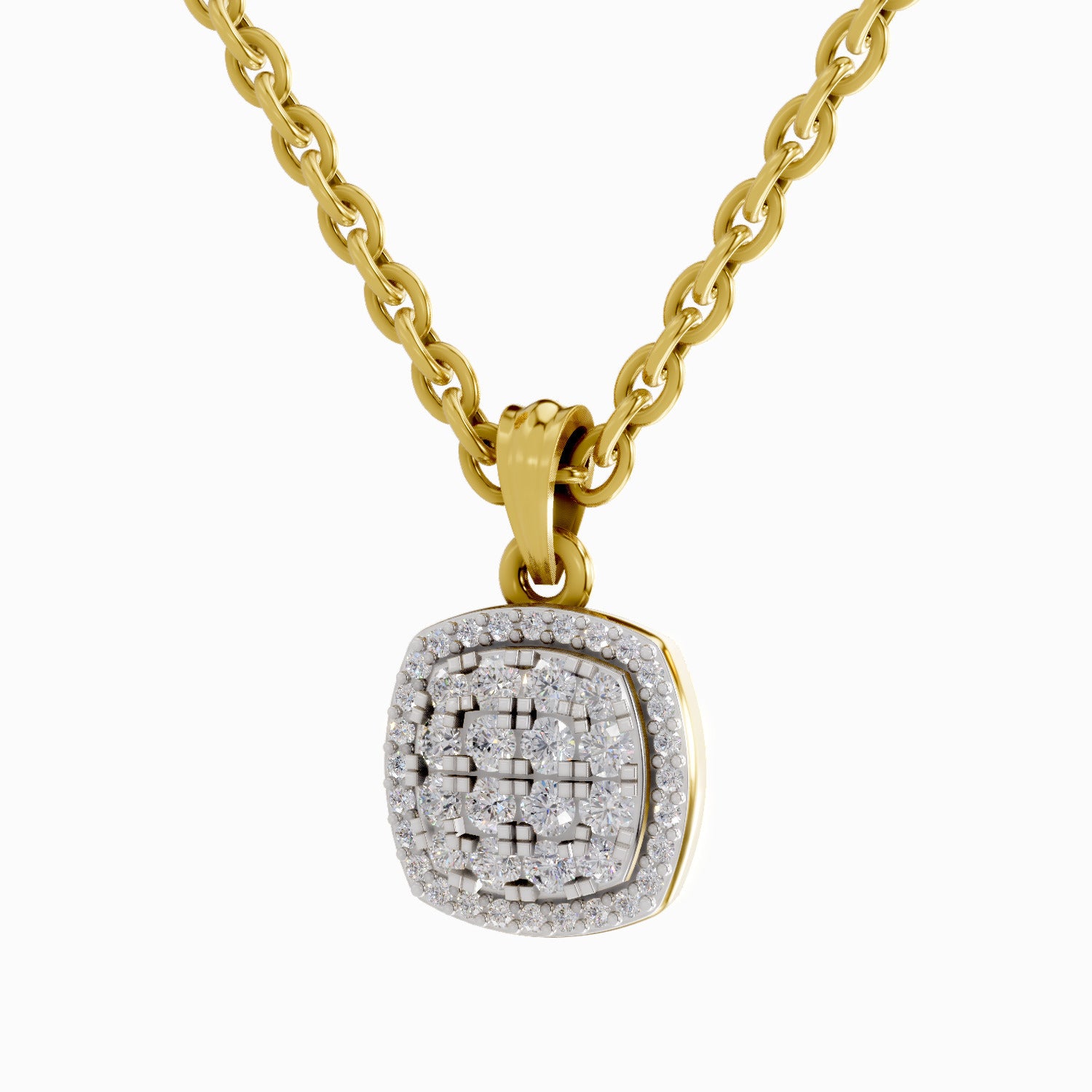 0.26 Carat Cluster Pendant 14K Gold