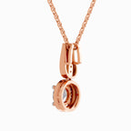 1.18 Carat Halo Pendant 14K - Rose Gold