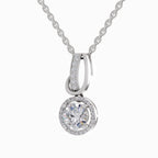 1.18 Carat Halo Pendant 14K - White Gold