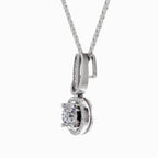 1.18 Carat Halo Pendant 14K - White Gold