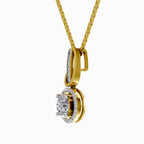 1.18 Carat Halo Pendant 14K