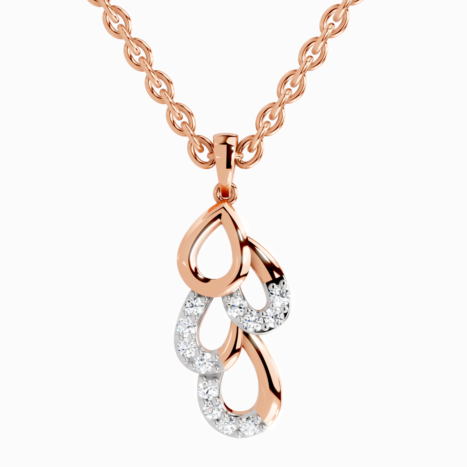 0.12 Carat Drop Pendant 14K - Rose Gold