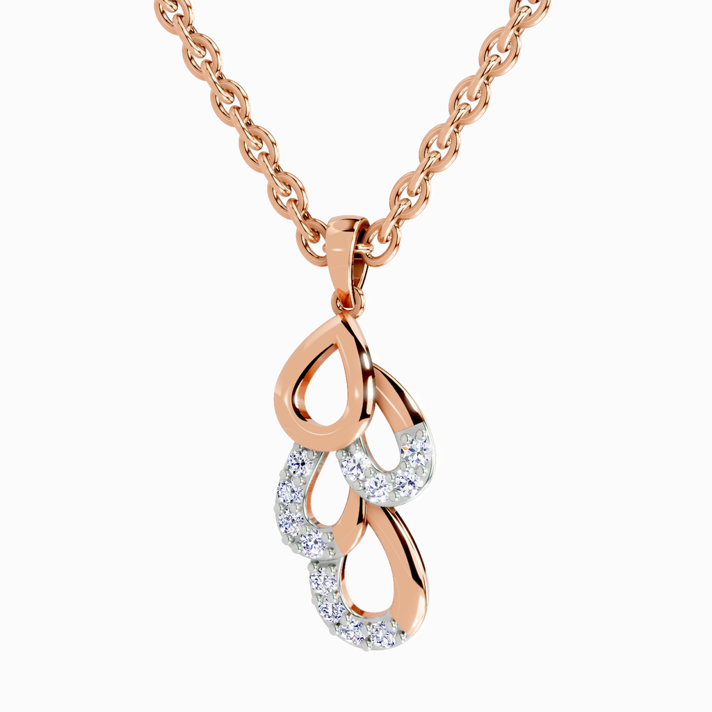0.12 Carat Drop Pendant 14K - Rose Gold