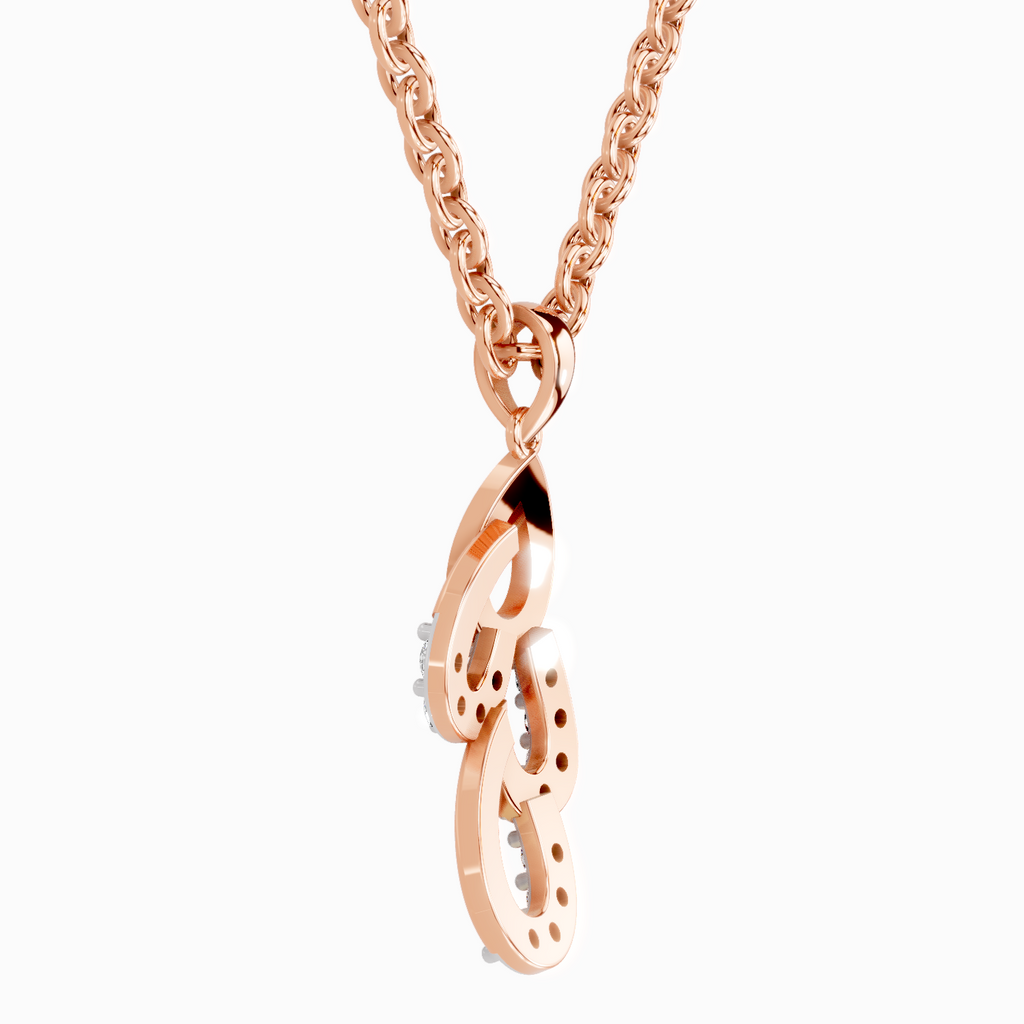 0.12 Carat Drop Pendant 14K - Rose Gold