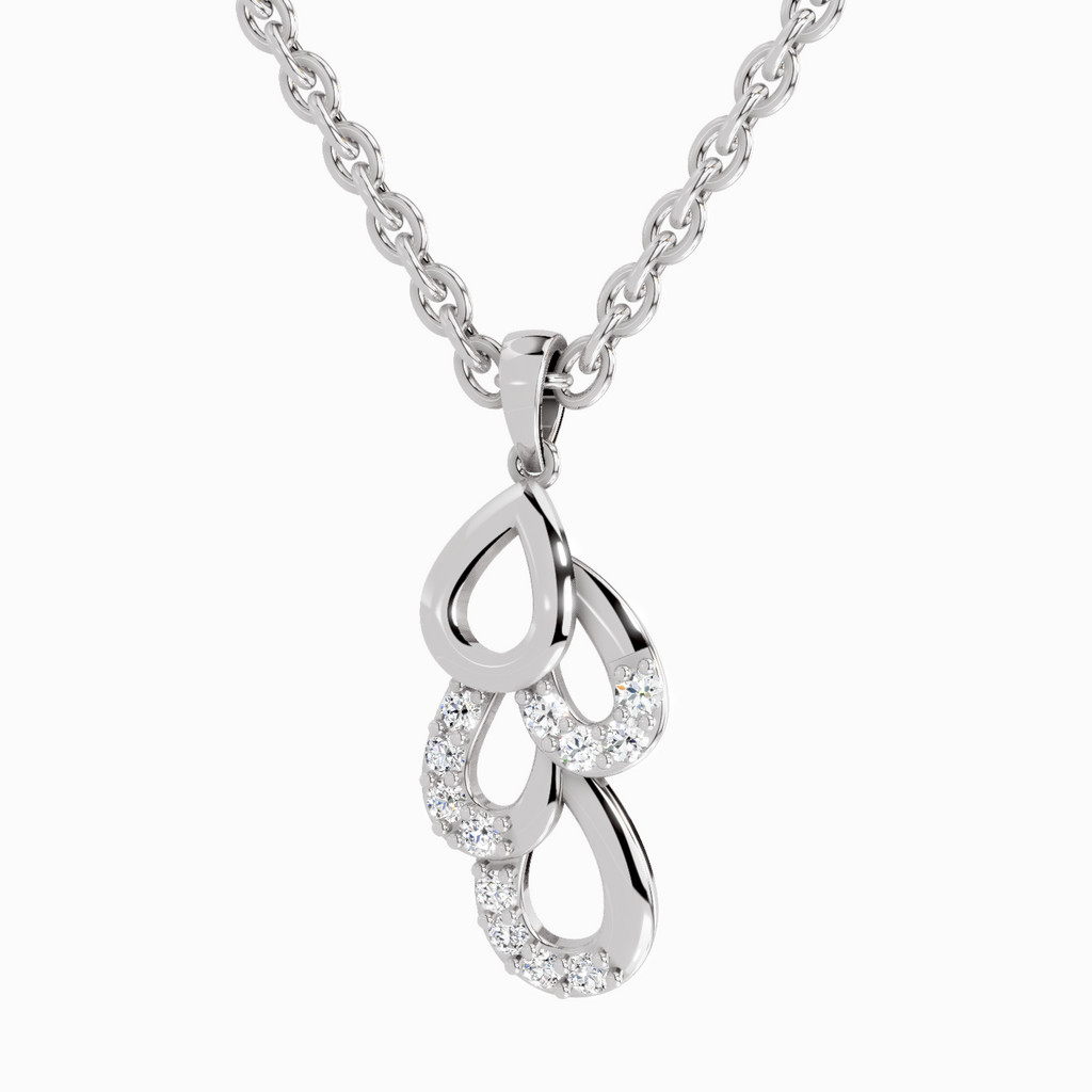 0.12 Carat Drop Pendant 14K - White Gold