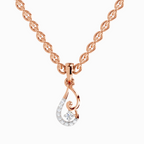 0.04 Carat Luminous Curve Pendant 14K - Rose Gold