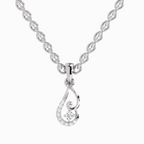 0.04 Carat Luminous Curve Pendant 14K - White Gold