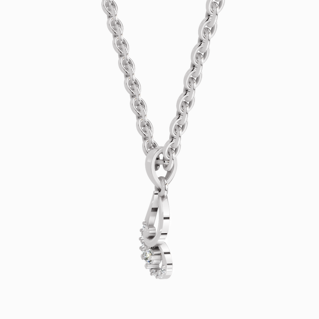 0.04 Carat Luminous Curve Pendant 14K - White Gold