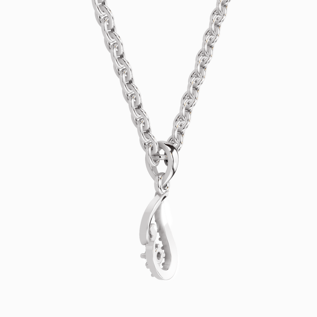 0.04 Carat Luminous Curve Pendant 14K - White Gold