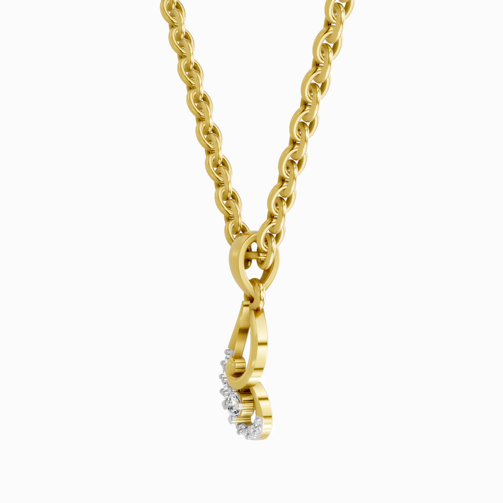 0.04 Carat Luminous Curve Pendant 14K