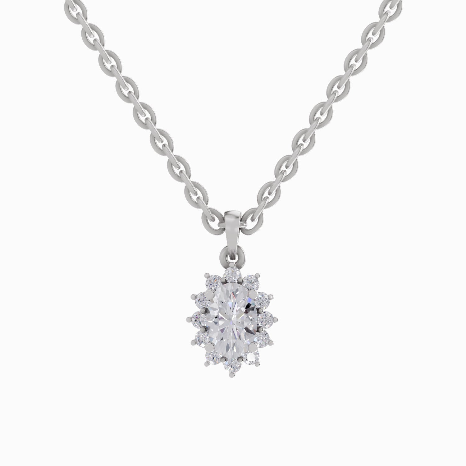 0.62 Carat Oval Shaped - White Gold
