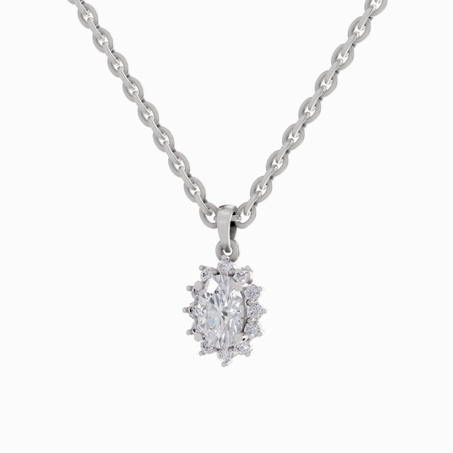 0.62 Carat Oval Shaped - White Gold