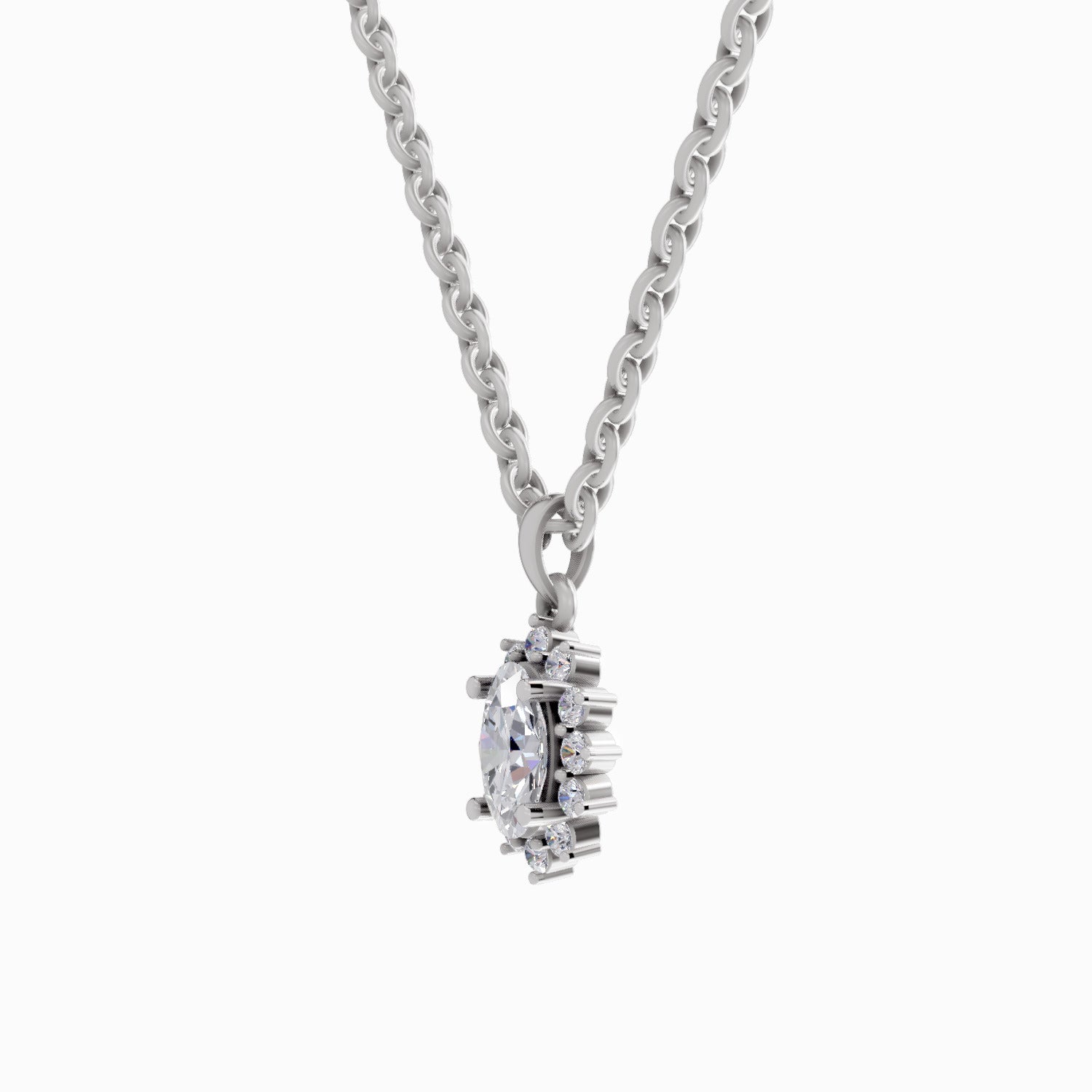 0.62 Carat Oval Shaped - White Gold