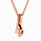 0.47 Carat Serenity Curve Pendant 14K Gold - Rose Gold