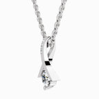 0.47 Carat Serenity Curve Pendant 14K Gold - White Gold