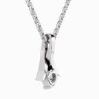 0.47 Carat Serenity Curve Pendant 14K Gold - White Gold