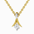 0.47 Carat Serenity Curve Pendant 14K Gold