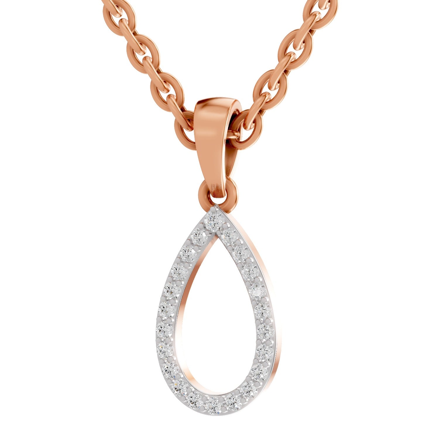 Sparkling Teardrop Diamond Pendant