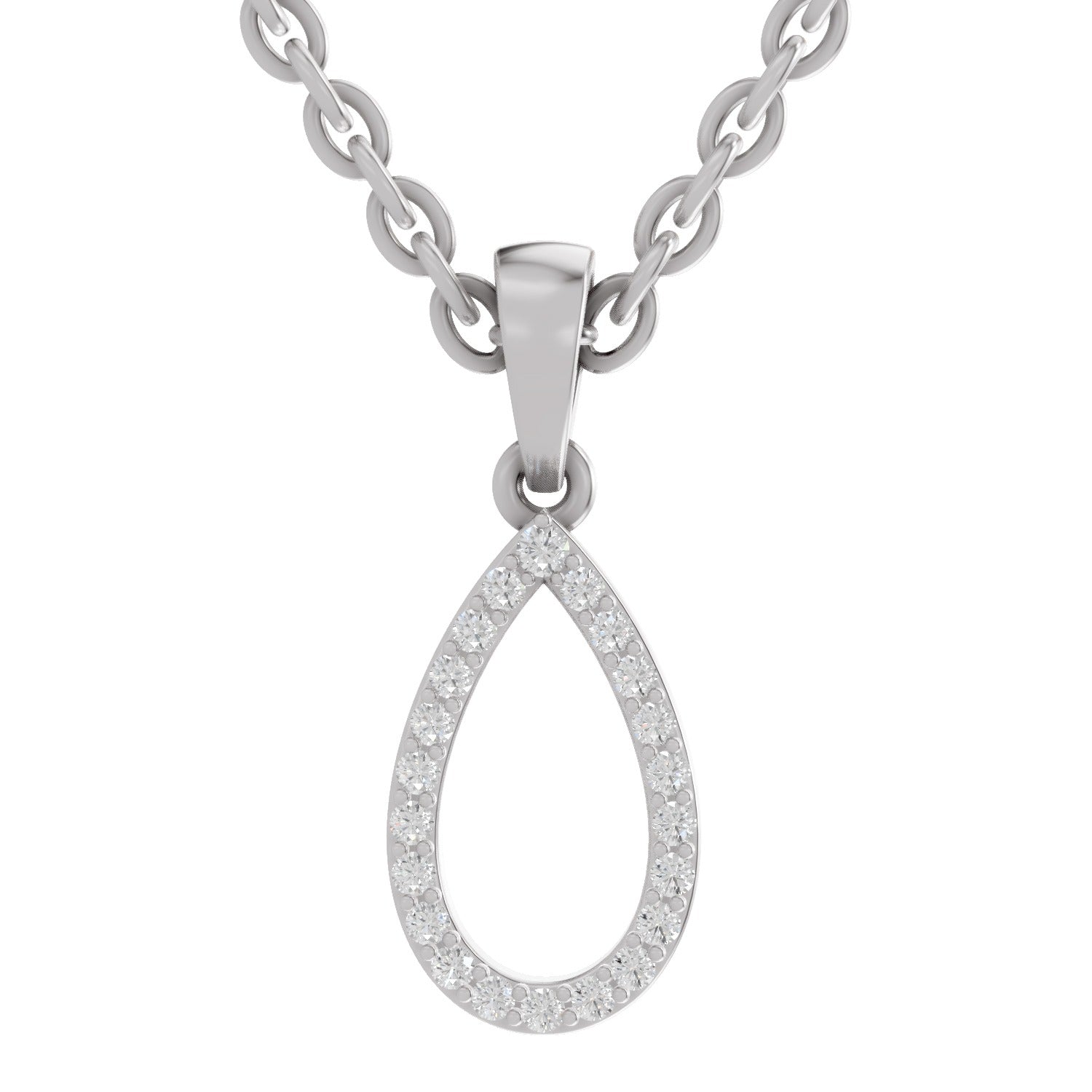 Sparkling Teardrop Diamond Pendant