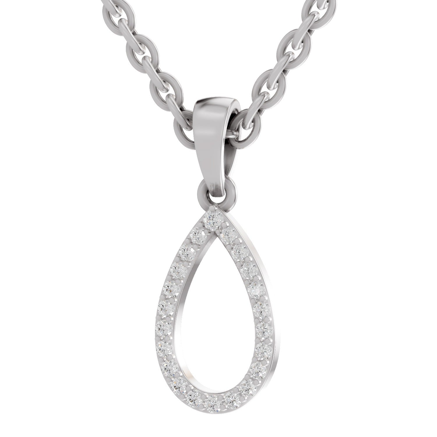 Sparkling Teardrop Diamond Pendant