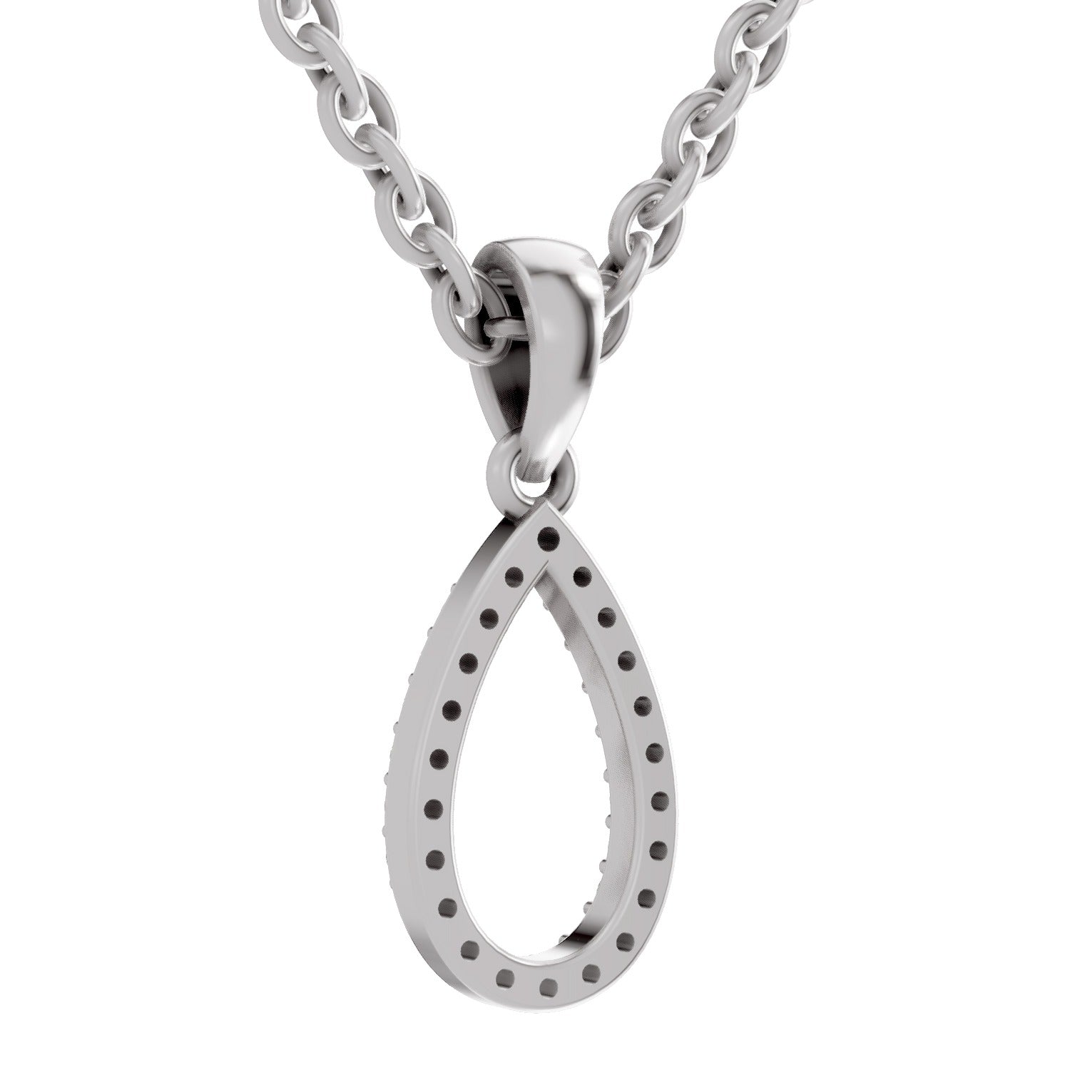 Sparkling Teardrop Diamond Pendant
