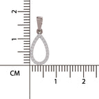 Teardrop-shaped pendant with measurement scale in centimeters