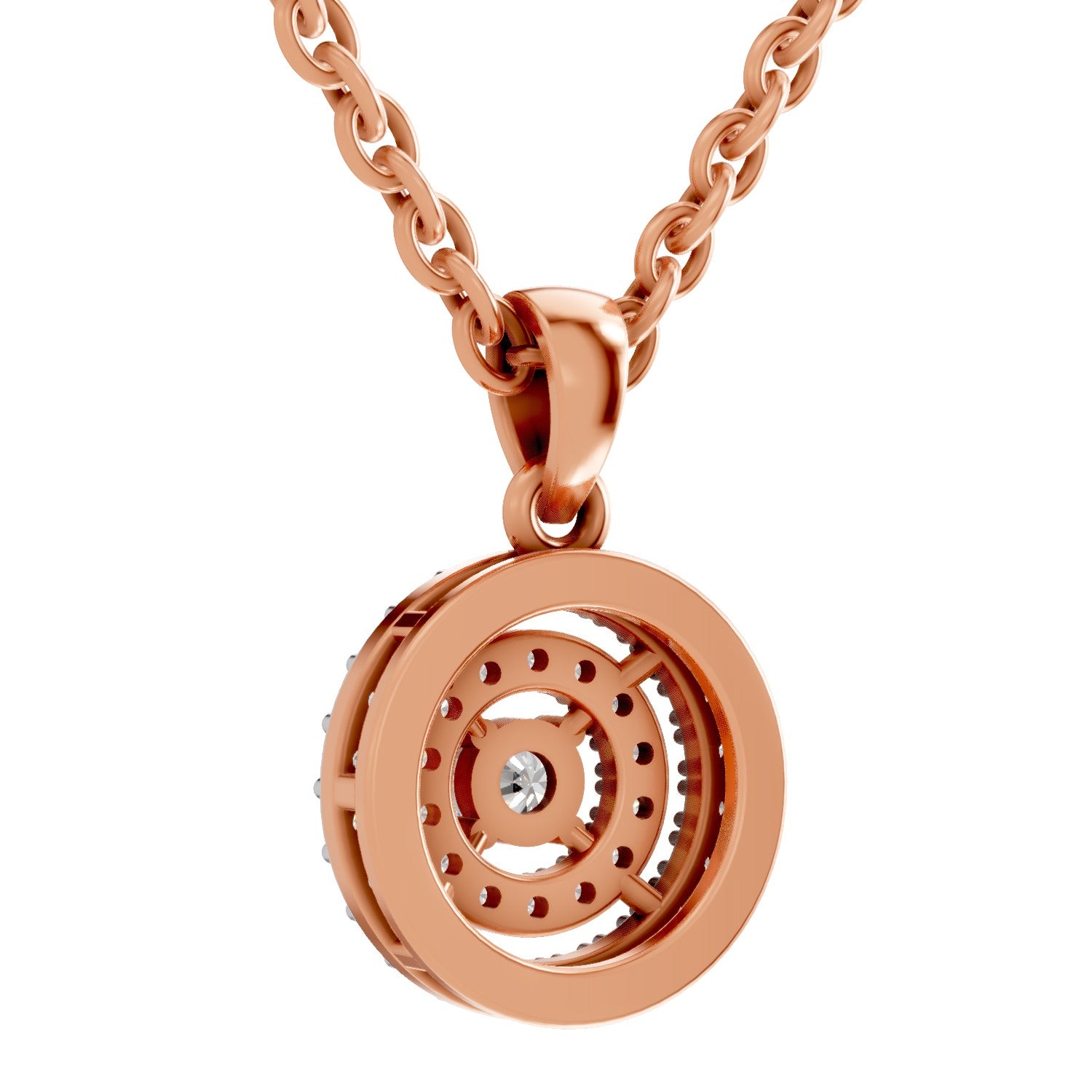 Brilliant Halo Diamond Pendant