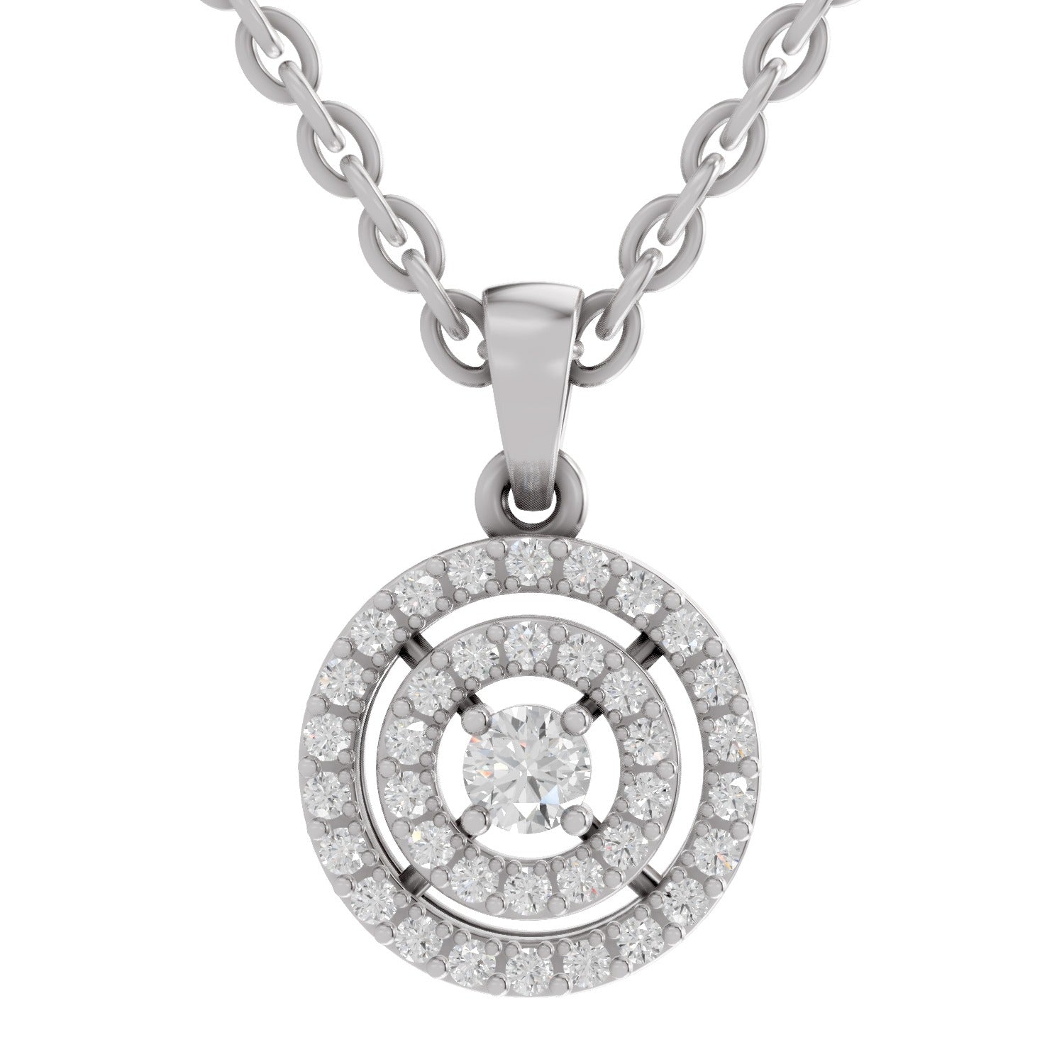 Brilliant Halo Diamond Pendant