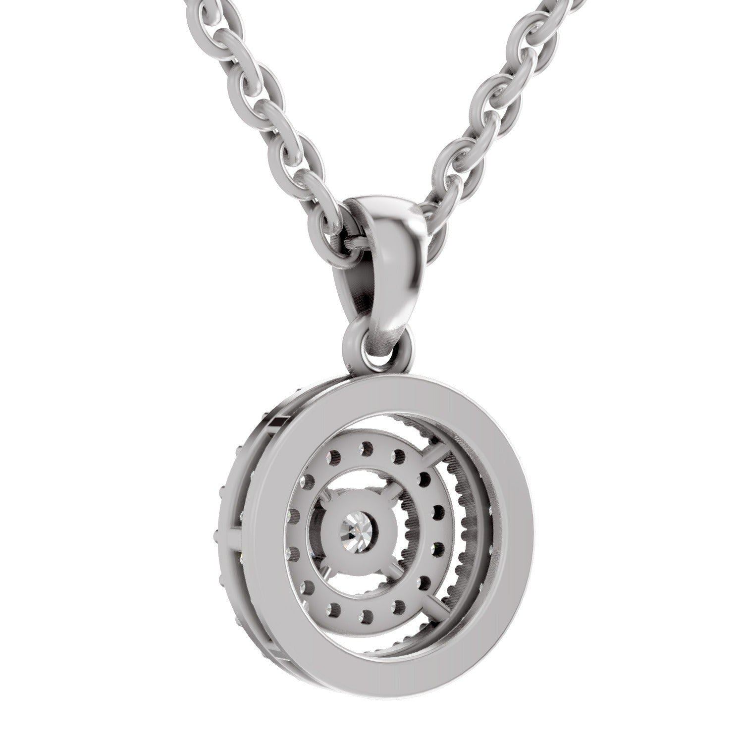 Brilliant Halo Diamond Pendant