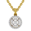 0.28 Carat Double Halo Diamond Pendant 14K - Rose Gold