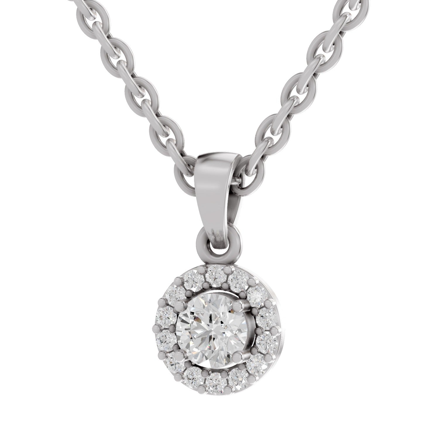 Majestic Halo Diamond Pendant