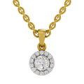 0.36 Carat Halo Diamond Pendant 14K - Rose Gold