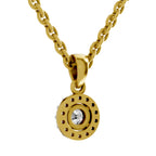 0.36 Carat Halo Diamond Pendant 14K - Rose Gold