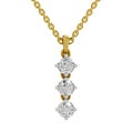 1.14 Carat 3 Stone Diamond Pendant 14K - Rose Gold