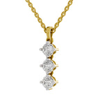 1.14 Carat 3 Stone Diamond Pendant 14K - Rose Gold