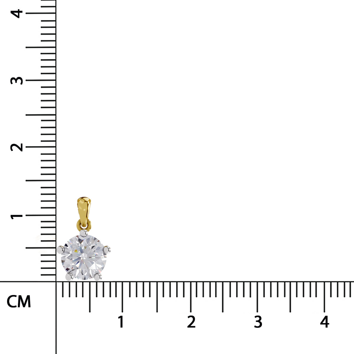 Glistening Round Solitaire Diamond Pendant