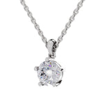 2.01 Carat Round Solitaire Pendant 14K - White Gold