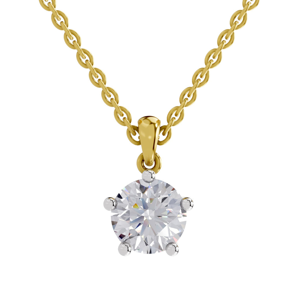 2.01 Carat Round Solitaire Pendant 14K