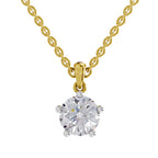 2.01 Carat Round Solitaire Pendant 14K