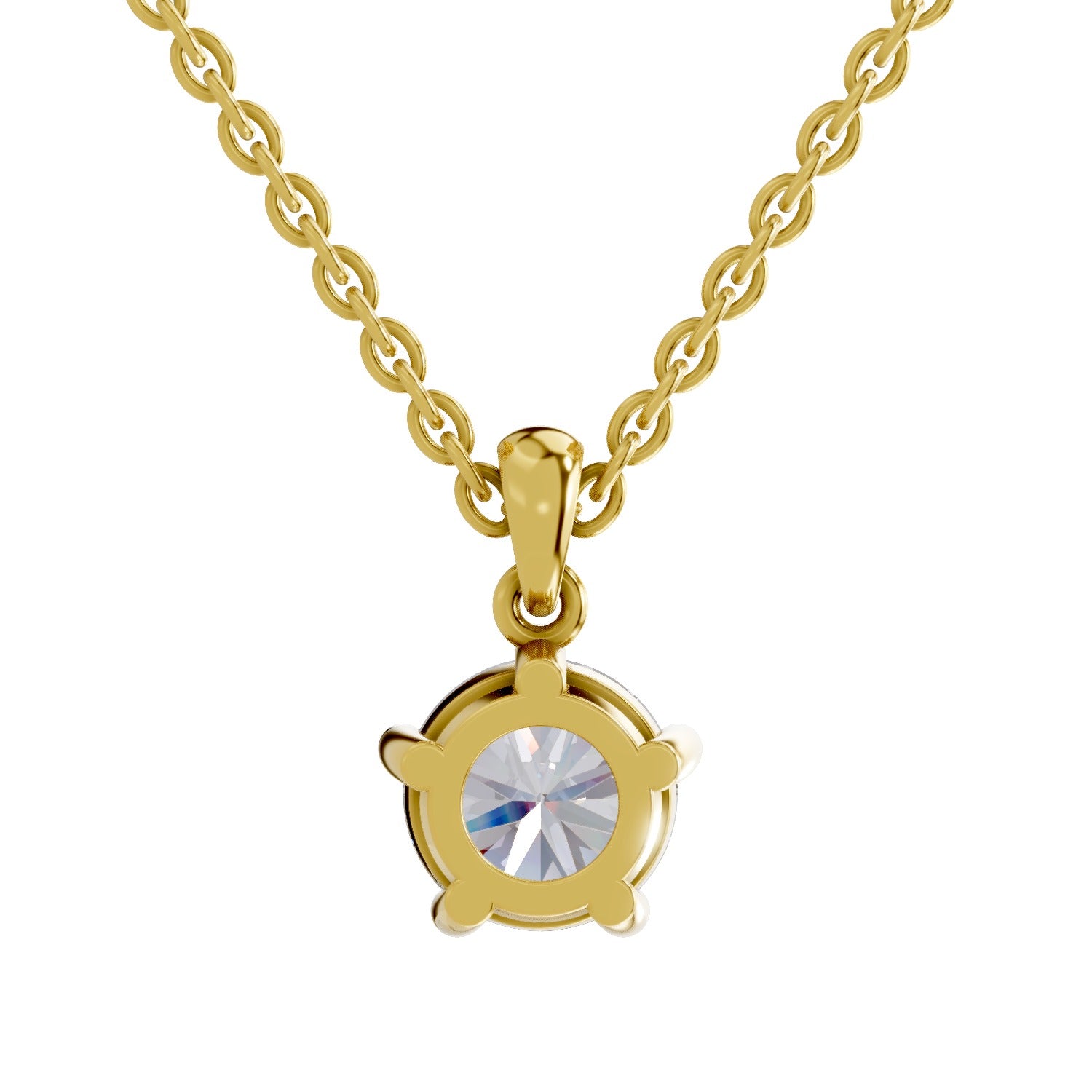 2.01 Carat Round Solitaire Pendant 14K