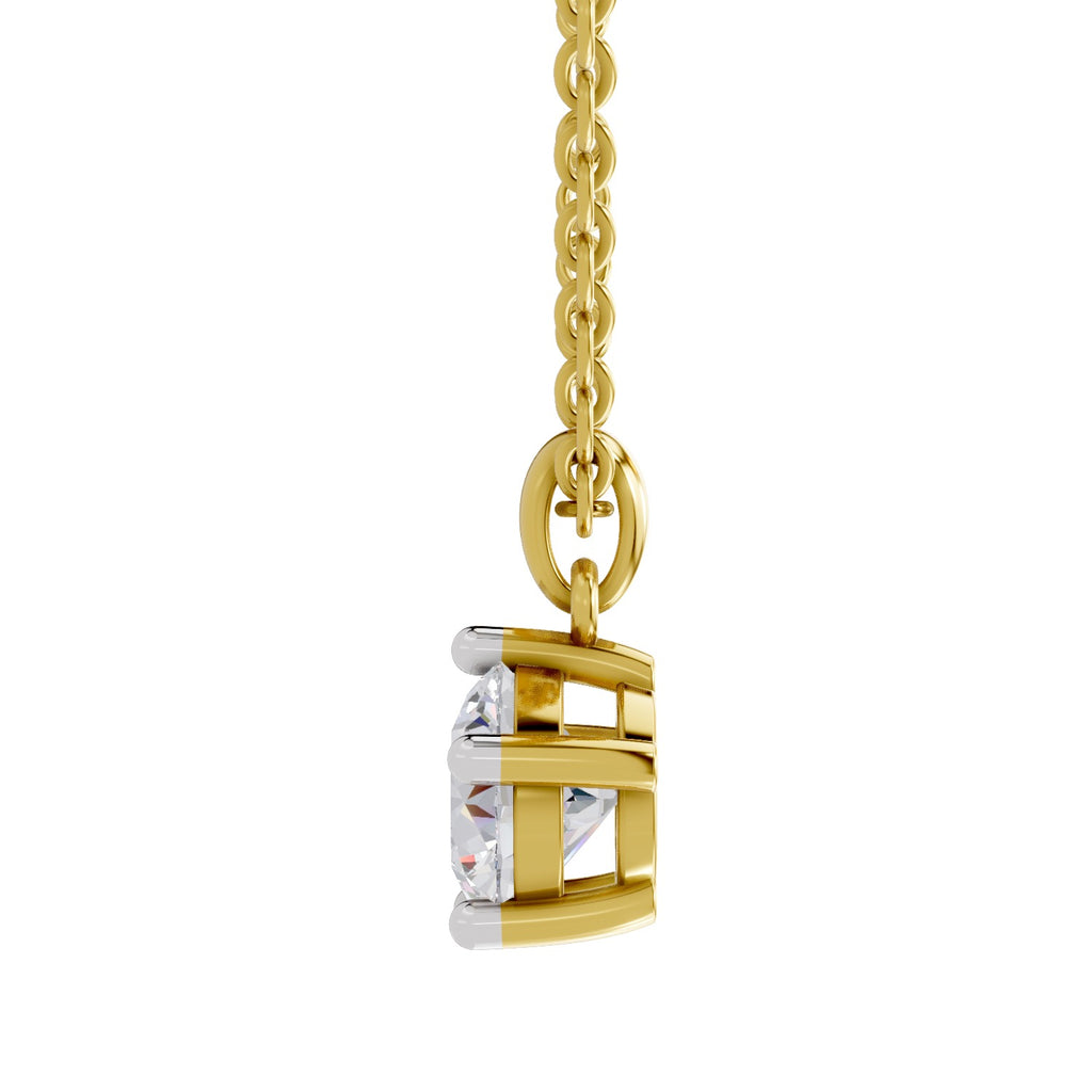 2.01 Carat Round Solitaire Pendant 14K