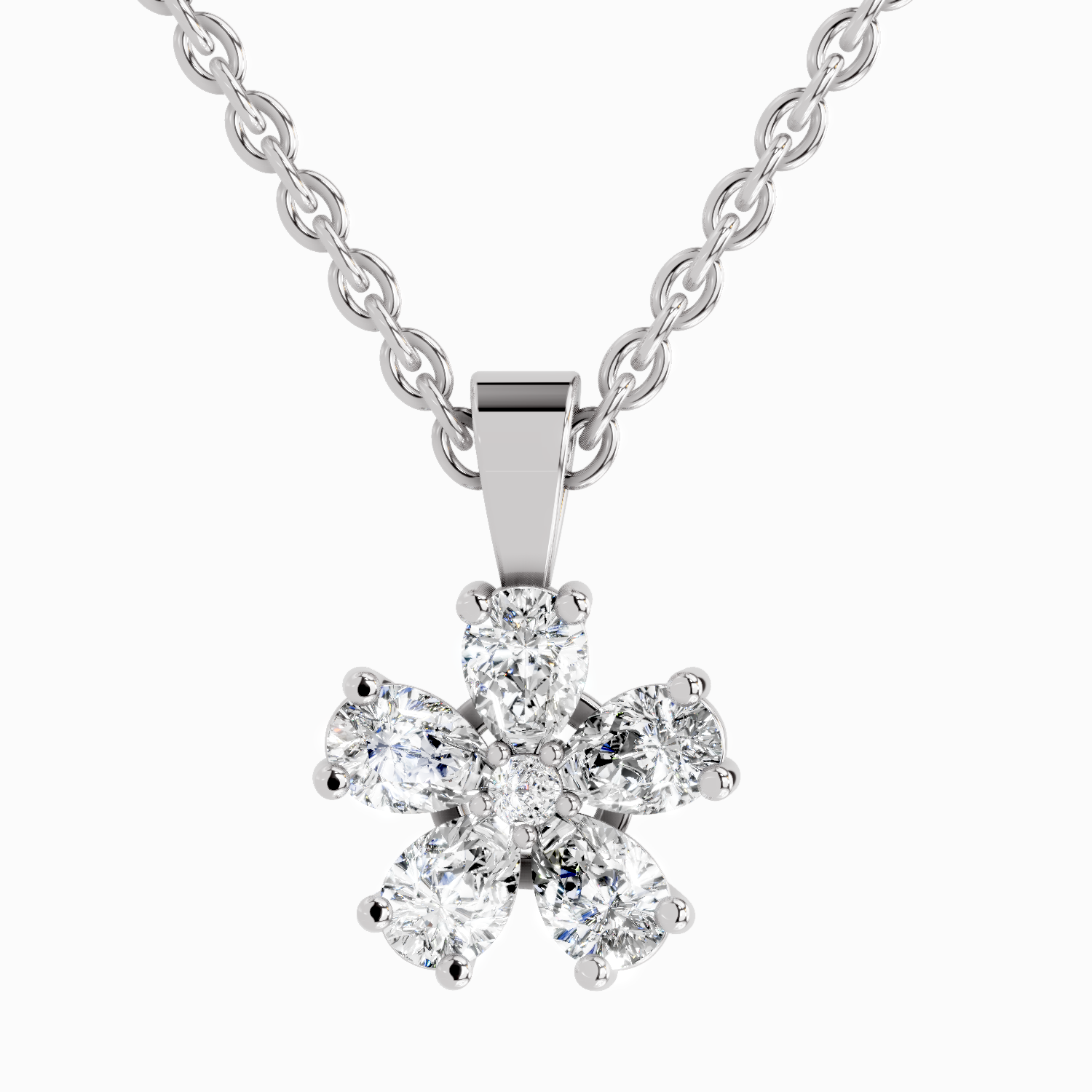 1.26 Carat Pear Shaped - White Gold