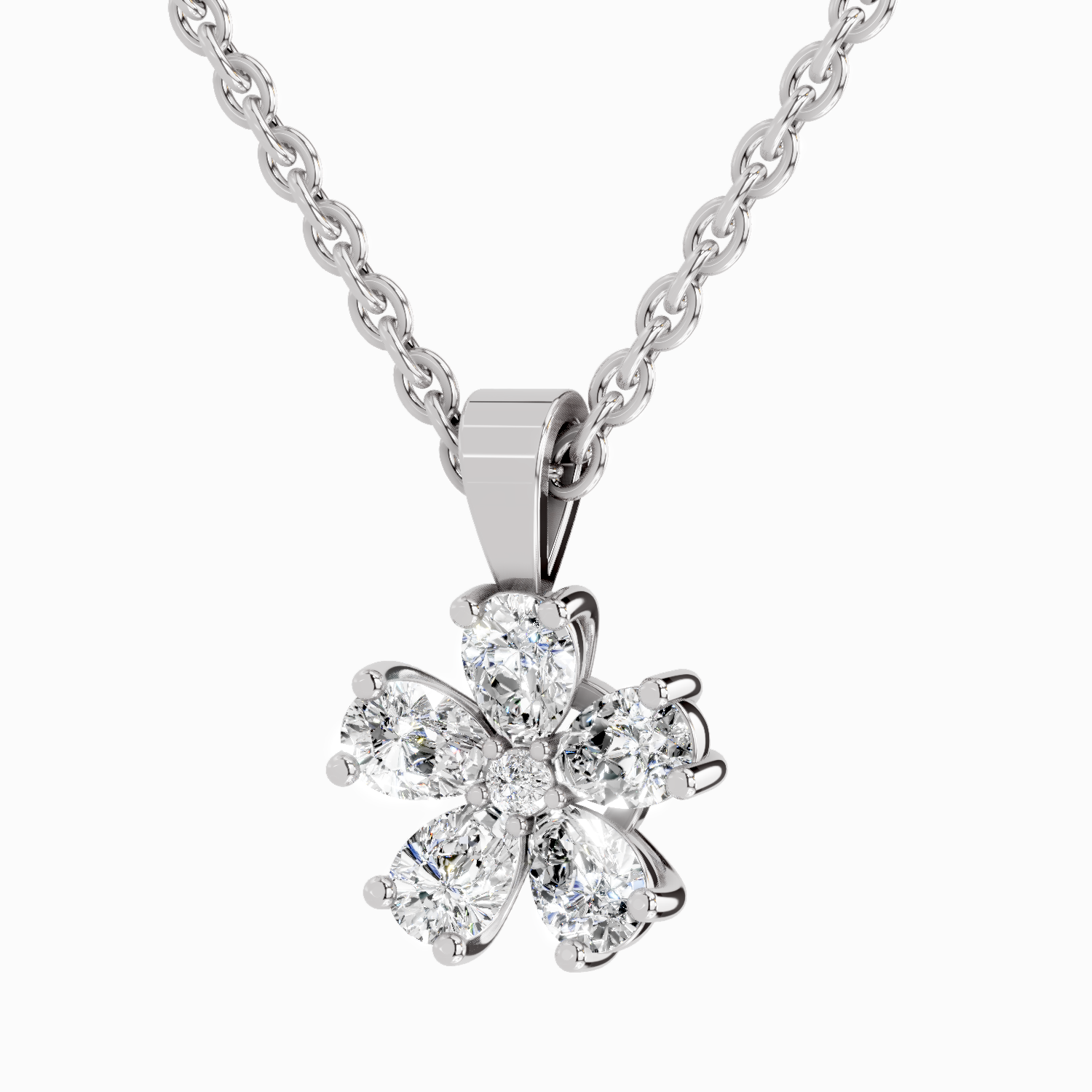 1.26 Carat Pear Shaped - White Gold